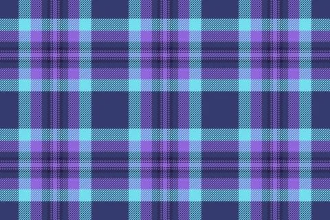 Seamless tartan pattern in cool blue  purple tones. Ideal for backgrounds, te Stockillustratie
