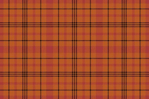 Seamless tartan pattern featuring a classic plaid design in warm orange and r Illustrazione stock