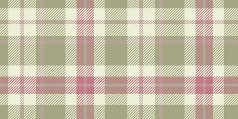 Seamless tartan pattern with intersecting lines in beige, light pink, and o.. Stock Illustration