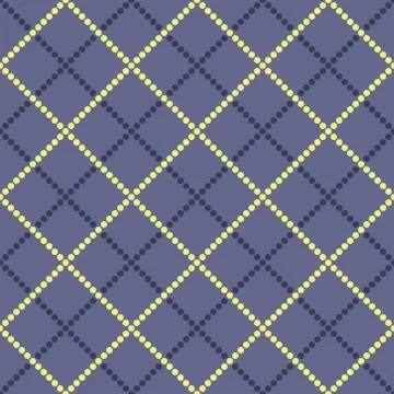 Seamless tartan pattern from round shapes Illustrazione stock