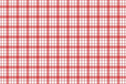 Seamless tartan pattern with white and red stripes for shirts or bed sheets.  Stock Illustration