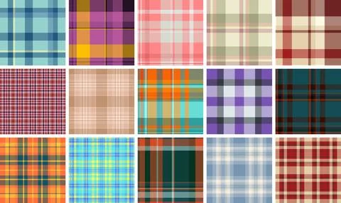 Seamless tartan patterns reflecting Scottish heritage. Ideal for clan-inspi.. Illustrazione stock