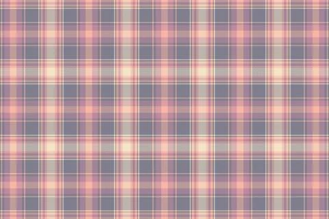 Seamless tartan plaid pattern background with pastel color. Stock Illustration