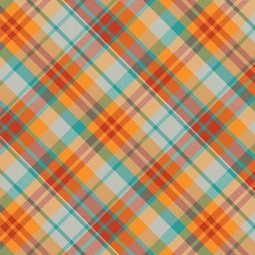 Seamless tartan plaid pattern background with vintage color. Stock Illustration