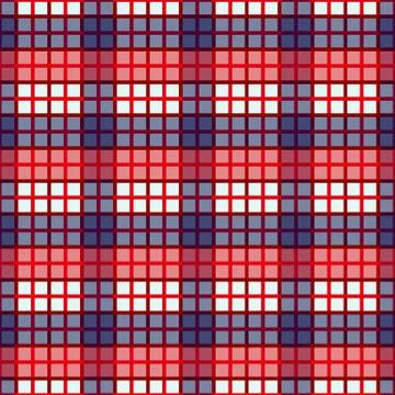 Seamless tartan plaid pattern. Checkered fabric texture print in shades of re Stock Illustration