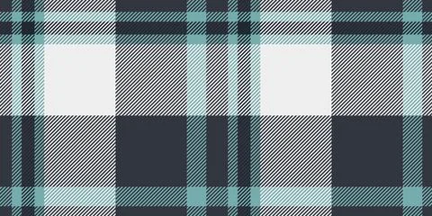Seamless tartan plaid pattern with dense grey turquoise and white checkered.. Illustration