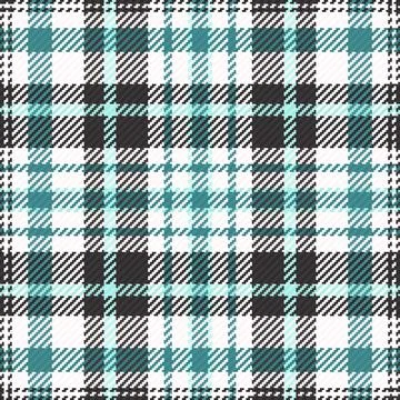 This seamless tartan plaid pattern features a sophisticated blend of white, t Stock-Illustration