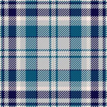 This seamless tartan plaid pattern features a sophisticated blend of blue, te Illustrazione stock