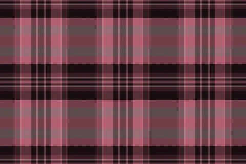 This seamless tartan plaid pattern features a sophisticated blend of dark plu Stock Illustration