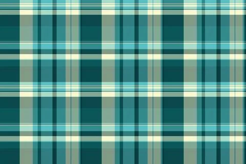 This seamless tartan plaid pattern features a refreshing teal and light blue  Stock Illustration