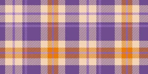 A seamless tartan plaid pattern featuring a harmonious blend of beige, purple Stock Illustration