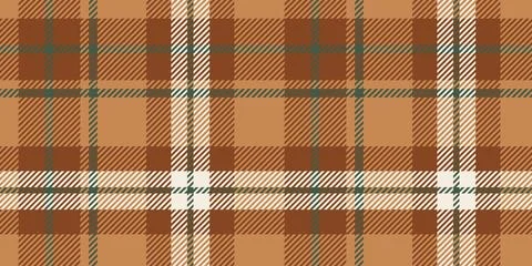 A seamless tartan plaid pattern featuring earthy brown and beige tones with.. Stock Illustration