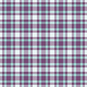 A seamless tartan plaid pattern featuring refreshing mint and elegant purpl.. Stock Illustration