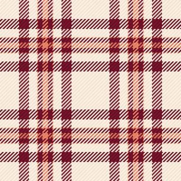 A seamless tartan plaid pattern featuring deep burgundy and warm terracotta.. Stock Illustration