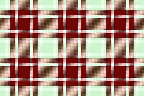 A seamless tartan plaid pattern featuring classic red and mint green intersec Stock Illustration