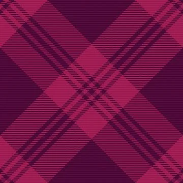 A seamless tartan plaid pattern featuring rich shades of magenta and deep pur Stock Illustration