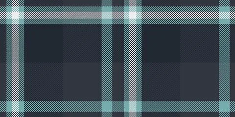 Seamless tartan plaid pattern in grey turquoise and white diagonal stripes .. 스톡 일러스트