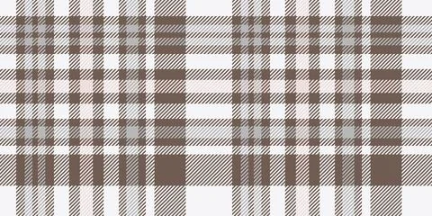 A seamless tartan plaid pattern in neutral brown and grey tones with soft pin Stock Illustration