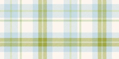 A seamless tartan plaid pattern in soft blue and green tones with white accen Stock Illustration