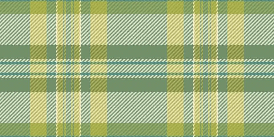 Seamless tartan plaid pattern in soft sage green and creamy yellow tones. Thi Stock Illustration