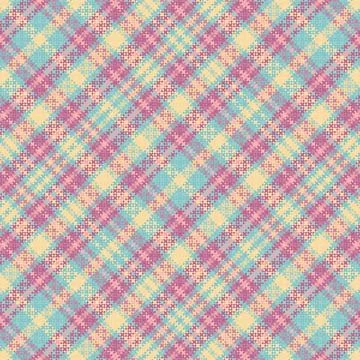 Seamless tartan plaid pattern with texture and pastel color. Stockillustratie