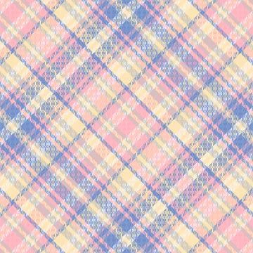 Seamless tartan plaid pattern with texture and pastel color. Stockillustratie