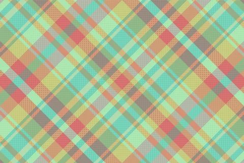Seamless tartan plaid pattern with texture and pastel color. Stock Illustration