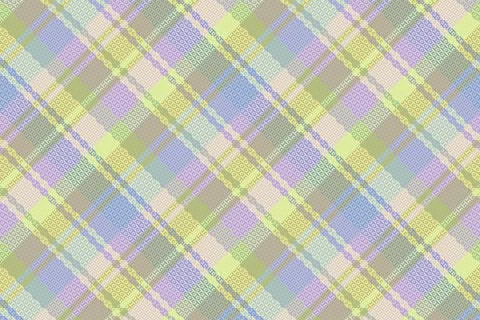 Seamless tartan plaid pattern with texture and pastel color. Stock Illustration