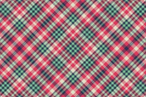 Seamless tartan plaid pattern with texture and retro color. Stock Illustration