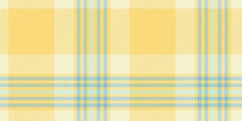A seamless tartan plaid pattern in warm yellow and blue hues with a classic w Stock Illustration