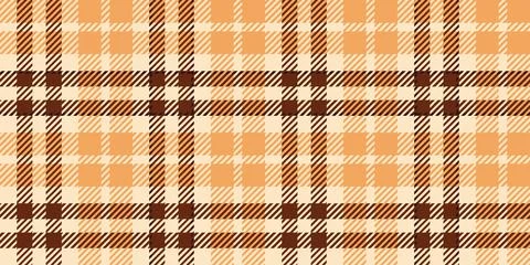 Seamless tartan-style pattern in caramel tones; classic geometric textile Stock Illustration