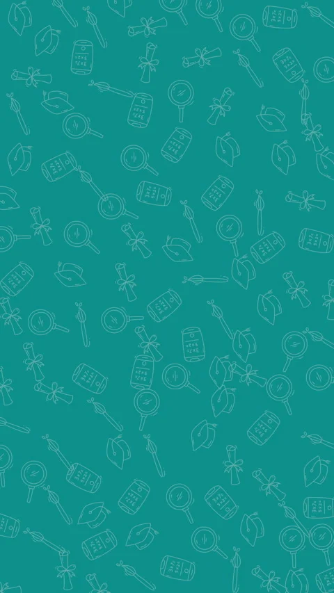 Seamless teal pattern with creative white line art doodles for a vibrant ba.. Stock Footage 336835259