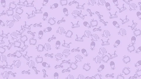 Seamless tech communication media background with retro icons and modern de.. Vídeo Stock 333488958