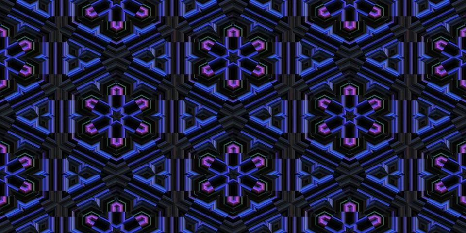 Seamless Technical Geometry Pattern. Mosaic Graphic Ornament Background. Abst Stock Illustration