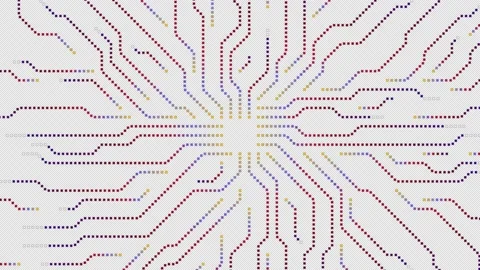 Seamless Technological circuit board.Looping Abstract technological template Stock Footage 168730133