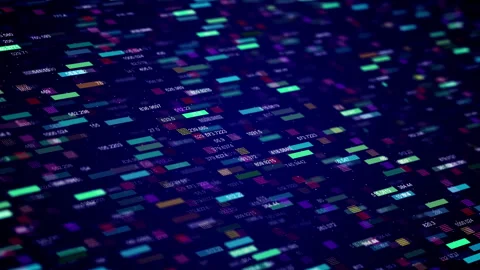 Seamless technological digital color background HUD.Loop.Futuristic animation Video stock 252746718