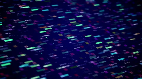 Seamless technological digital colorized background HUD.Digital data display Stock Footage 252937093