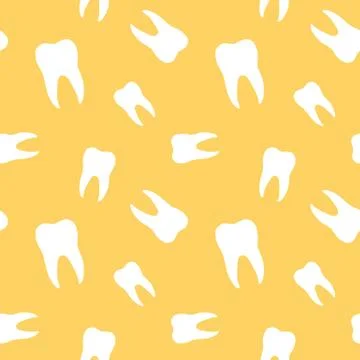 Seamless Teeth Dentistry Pattern Stock Illustration