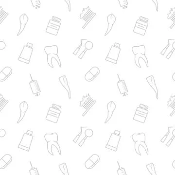 Seamless teeth pattern Stock Illustration