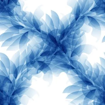 Seamless Tender background with blue abstract flower Stock Illustration