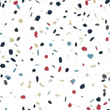 Seamless terrazzo confetti pattern vector イラスト素材