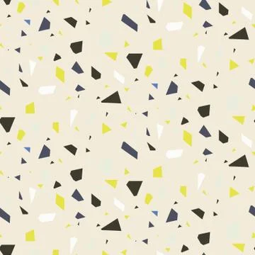 Seamless terrazzo floor rock vector pattern. 스톡 일러스트