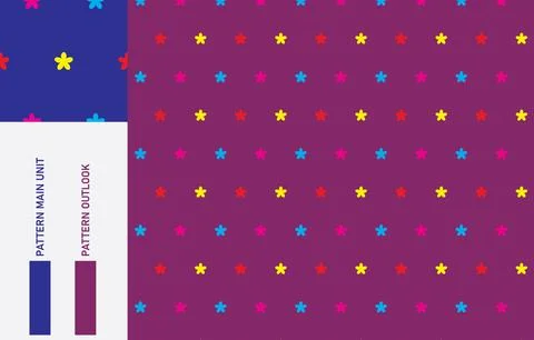 Seamless textile cloth pattern collection vector illustration Stock Illustration