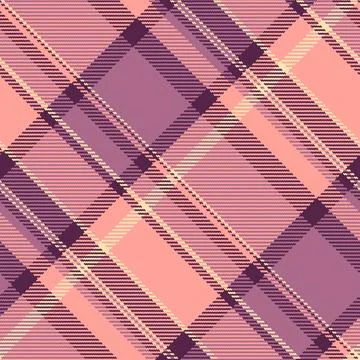 Seamless textile pattern with soft pink and purple tartan design. Ideal for b 스톡 일러스트