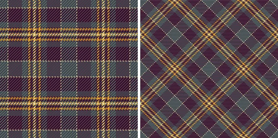 Seamless textile plaid of texture vector check with a fabric pattern backgr.. Stock Illustration