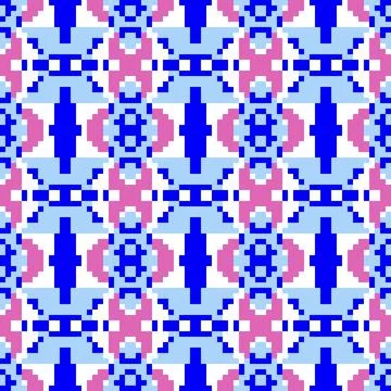 Seamless textile rapport. multi-colored mosaic, knitted seamless pattern. Stock Illustration