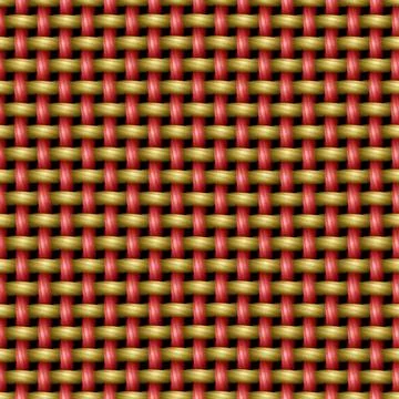 Seamless texture of 3d weave work in red and yellow seamless texture of 3d... 写真素材