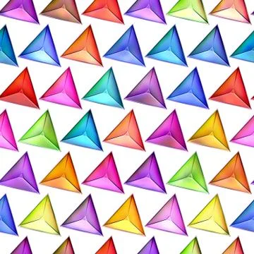 Seamless texture of abstract bright shiny colorful geometric shapes Stock Illustration