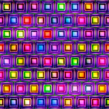 Seamless texture of abstract bright shiny colorful shapes Stock Illustration