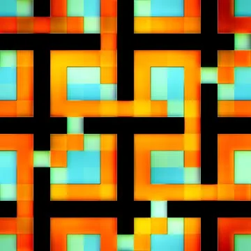 Seamless texture of abstract bright shiny colorful shapes Stock Illustration
